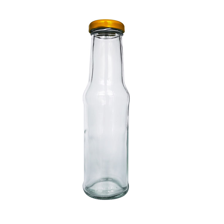 250 ml glass juice bottle with metal cap