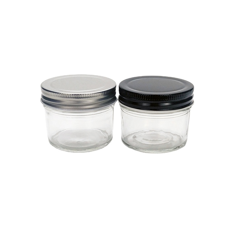 4oz 120ml round glass mason jar canning jar with metal lid