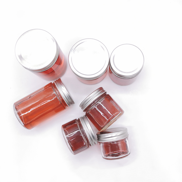 100ml 150ml 200ml 280ml 380ml 500ml straight round clear storage glass container jar