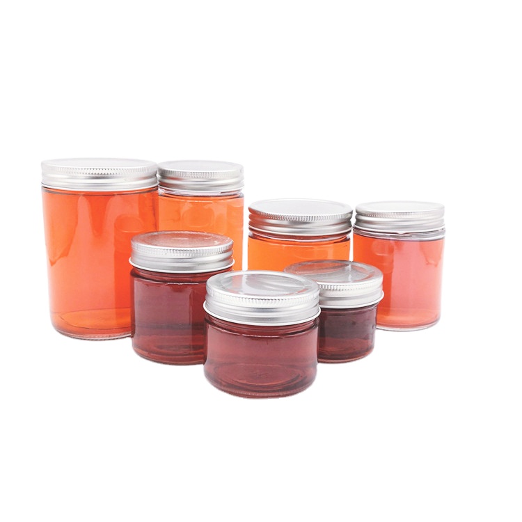 100ml 150ml 200ml 280ml 380ml 500ml straight round clear storage glass container jar