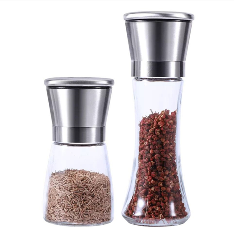 180g 300g hand grinder bottle glass seasoning bottle for sesame black pepper