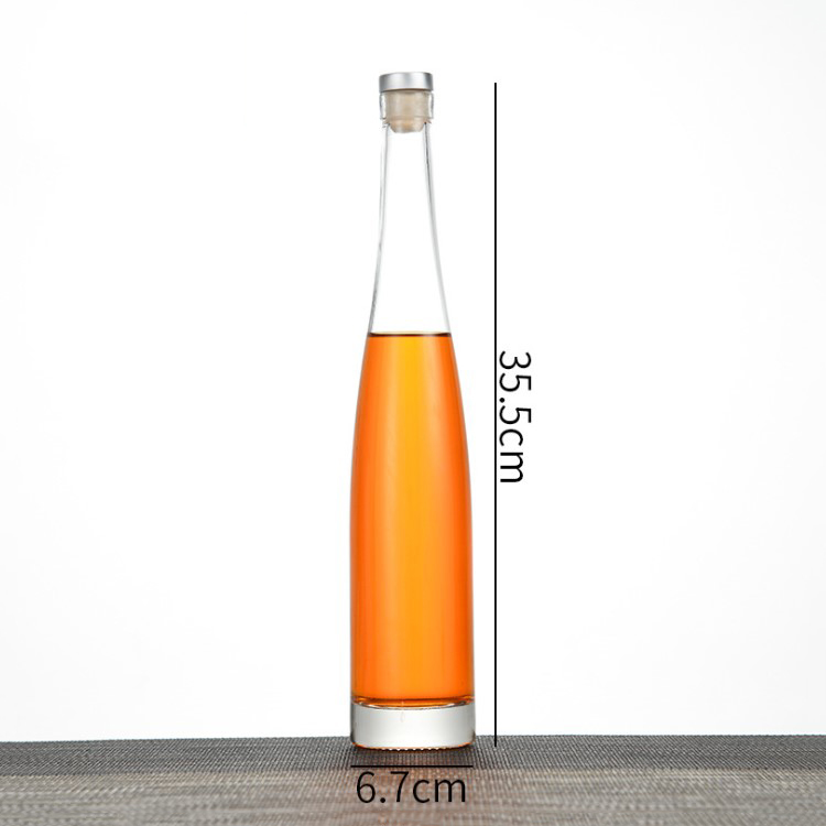 Hot sale 200ml 375ml500ml750ml ice wine bottle with cork