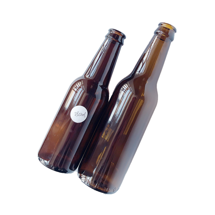 cheap 250ml 330ml brown glass beer bottles with crown cap