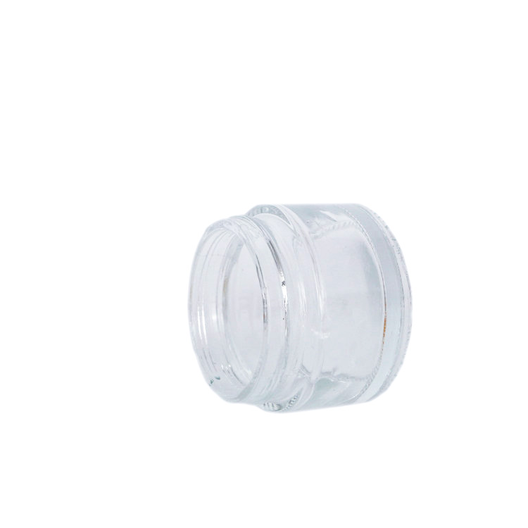 cosmetic packaging 10ml 40ml 50ml clear glass cream jar with metal lid