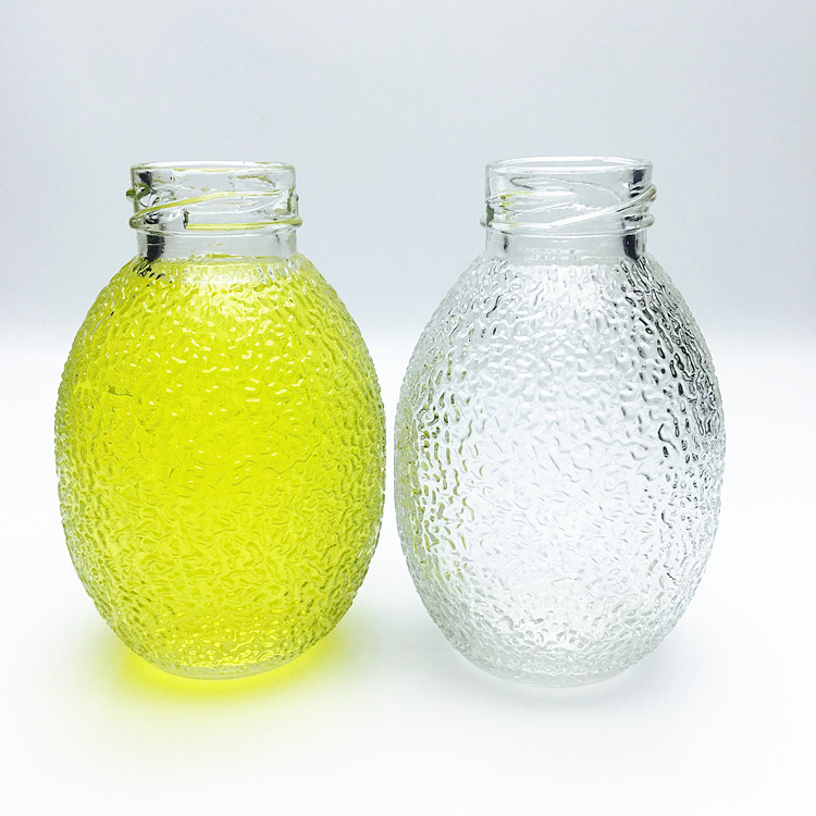 Creative shape glass fruit juice bottle 8oz 250ml wholesale