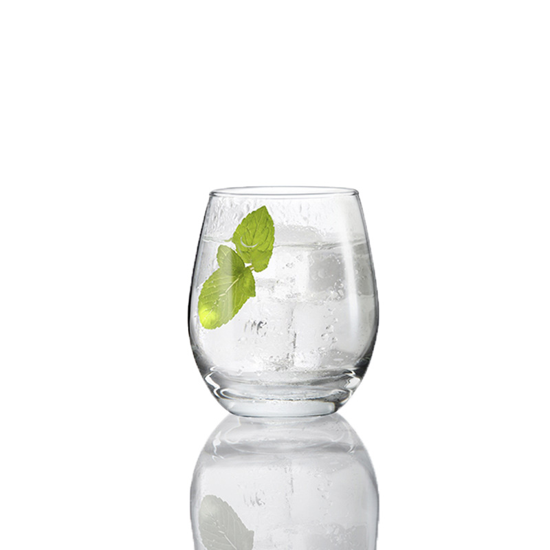 Wholesale 260ml 330ml 420ml Crystal glassware egg shape drinking water glass cup