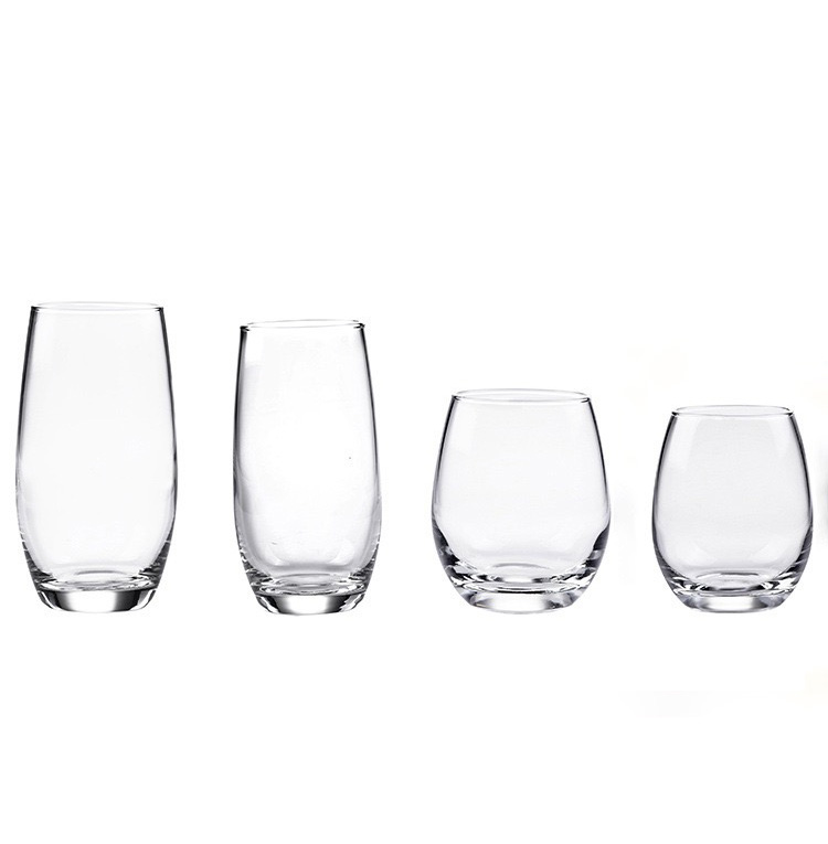 Wholesale 260ml 330ml 420ml Crystal glassware egg shape drinking water glass cup