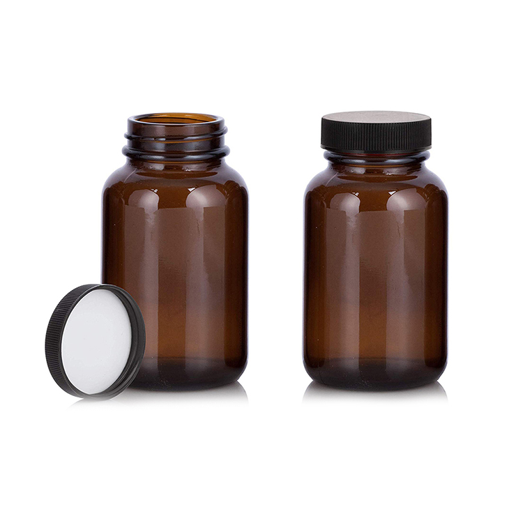 Pharmaceutical amber pill glass bottle/ medicine bottle