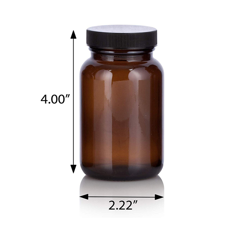 Pharmaceutical amber pill glass bottle/ medicine bottle