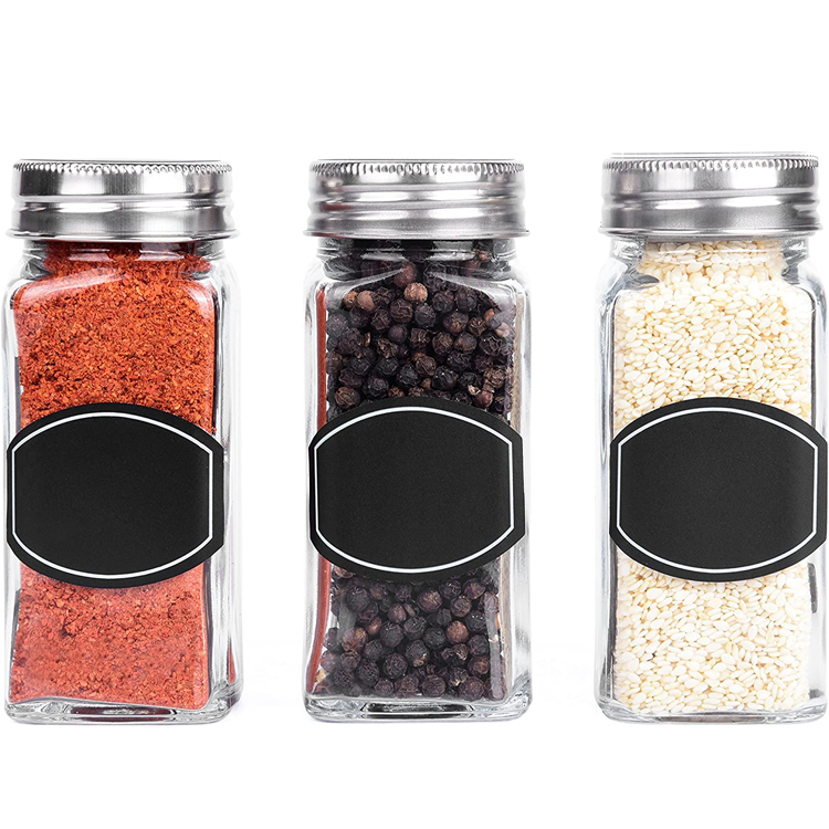 Glass Spice Jar 120ML Bottles For Herb Seasoning Storage