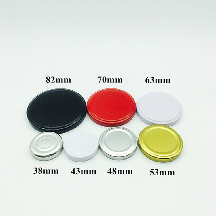 28mm 38mm 43mm 48mm 53mm 58mm 63mm 66mm 70mm 82mm metal lid jar lid