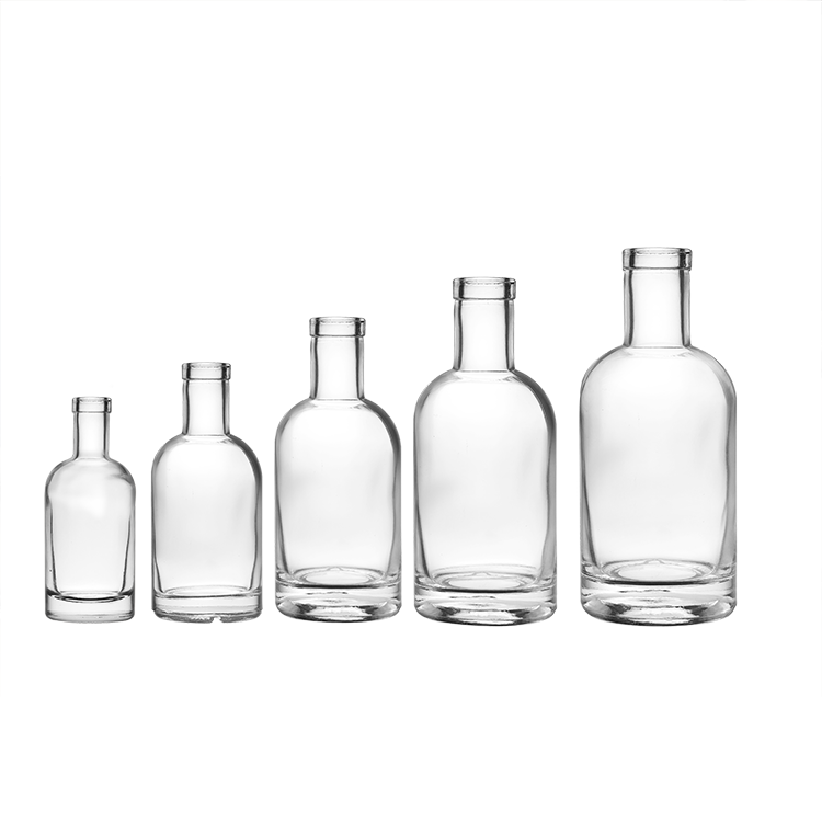 Wholesale 375ml glass liquor bottle for vodka bottle water bottle