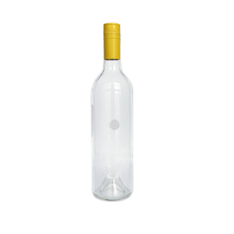 Wholesale 750ml clear flint wine glass bottle