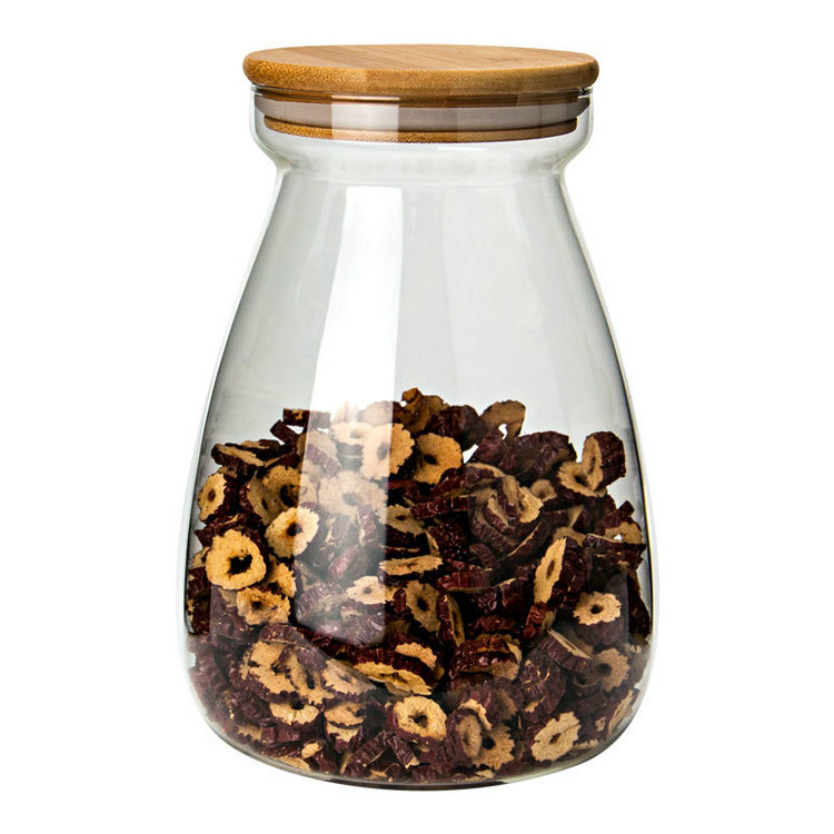 High quality empty special shape food storage glass jars wholesale