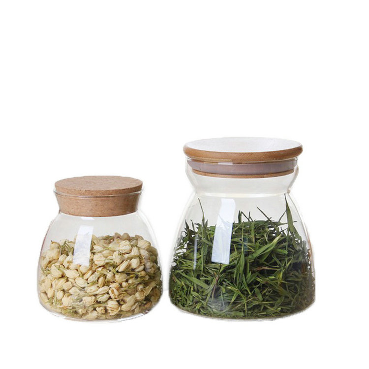 High quality empty special shape food storage glass jars wholesale