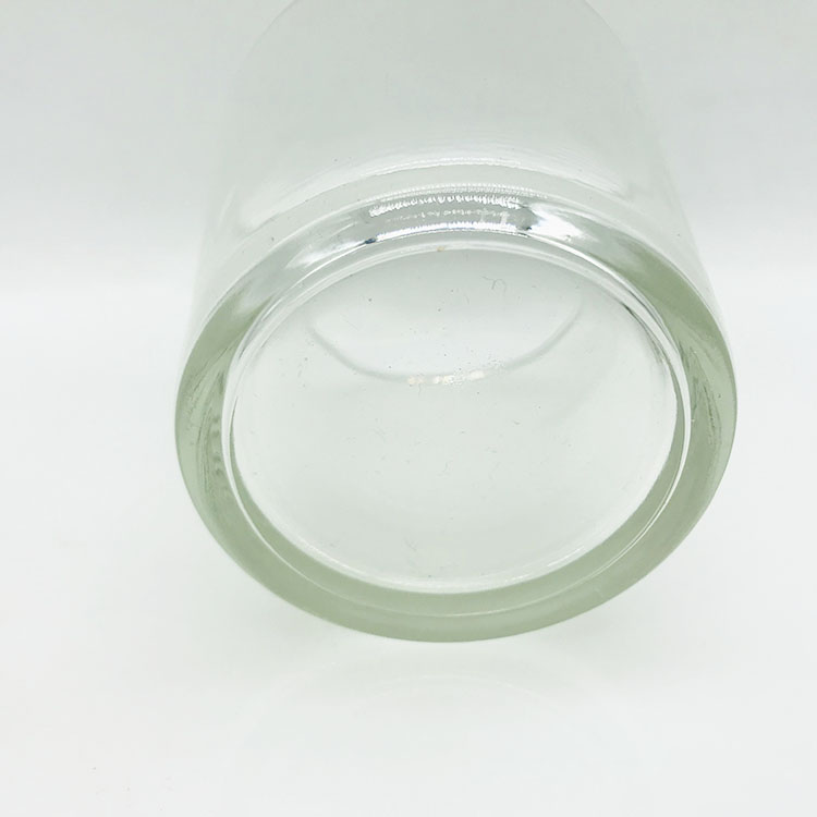 High quality clear small size round shape glass candle jar