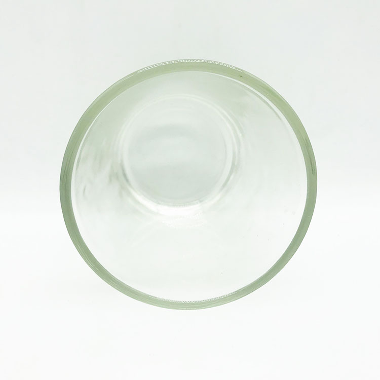 High quality clear small size round shape glass candle jar