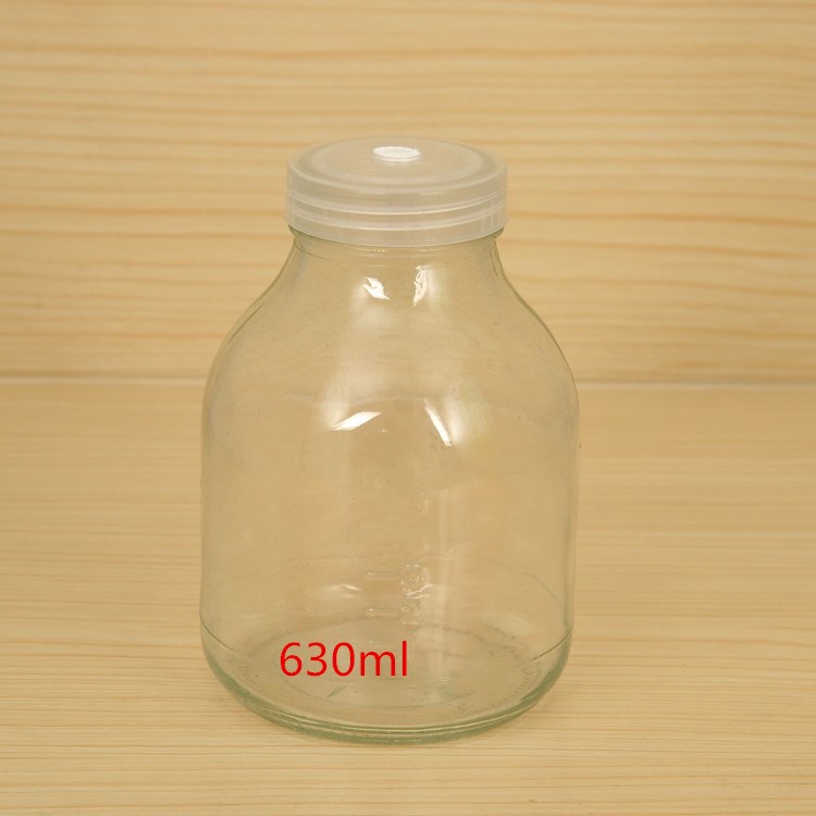 240ml 350ml 650ml clear plant tissue culture glass jar with plastic cap