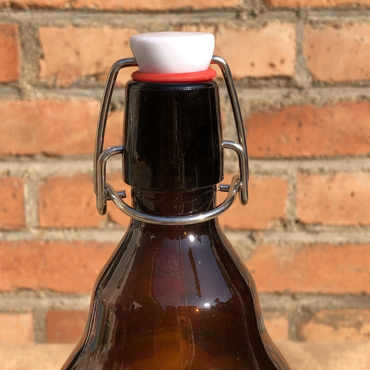 empty 330ml 500ml 1000ml amber glass beer bottles with swing top lid