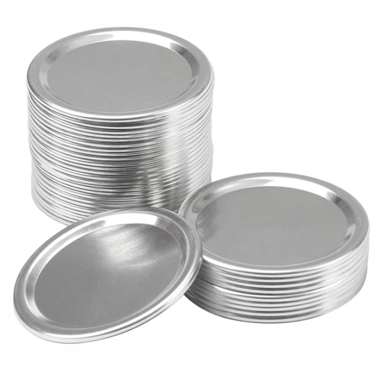 70 mm/86 mm Sliver Color 2 Pieces Metal Screw Cap Mason Jar Lid