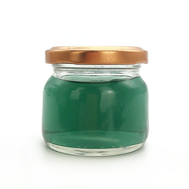 recyclable mini 70ml clear round glass jam jar with lid