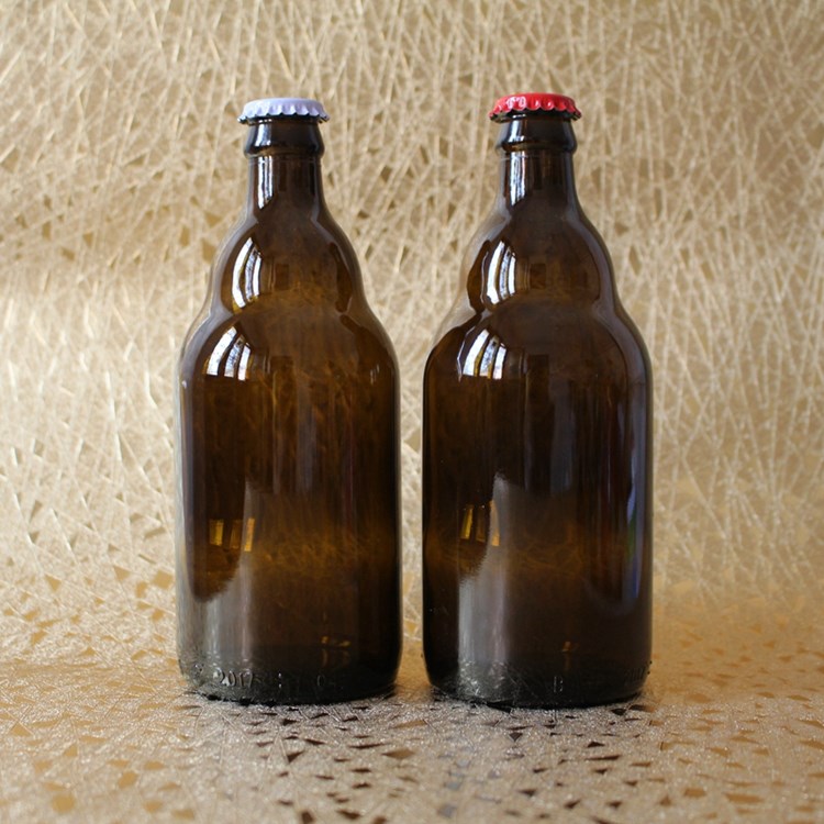 new product 330ml 500ml brown glass bottle for beer with crown cap