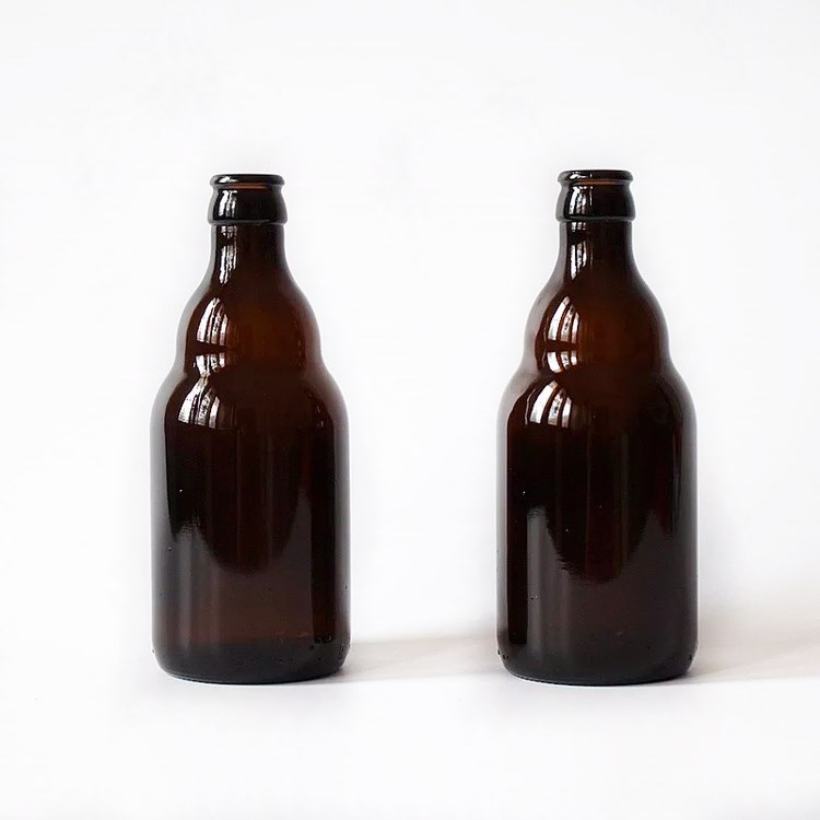 new product 330ml 500ml brown glass bottle for beer with crown cap