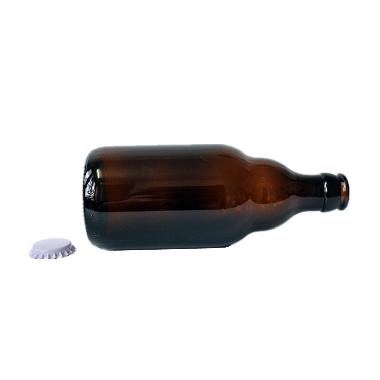 new product 330ml 500ml brown glass bottle for beer with crown cap