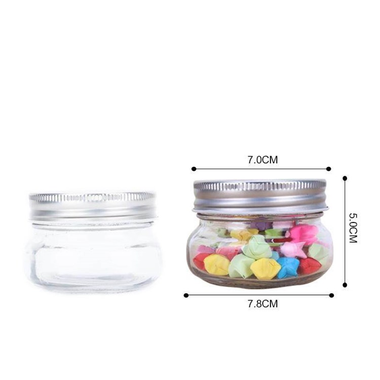 Wholesale empty 150ml glass storage jar for caviar with screw cap