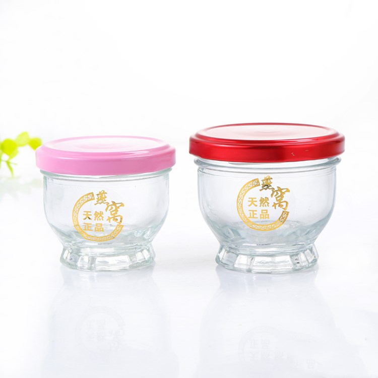 customized 75ml 100ml glass food jar for edible bird’s nest with lid