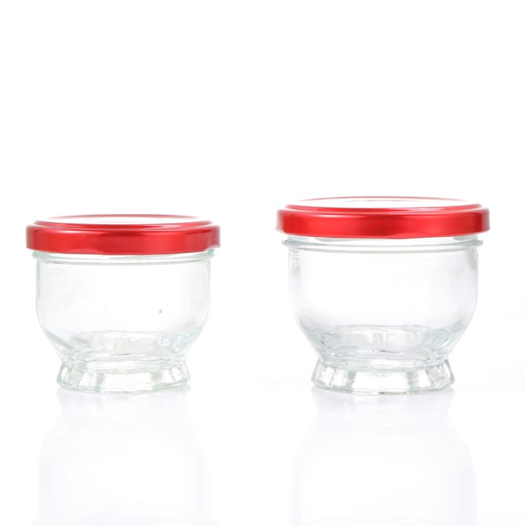 customized 75ml 100ml glass food jar for edible bird's nest with lid