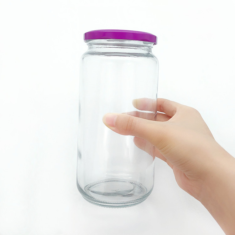 supplier 35oz 980ml round glass storage jar for canning food with metal cap