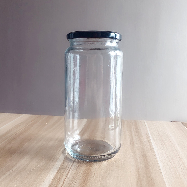 supplier 35oz 980ml round glass storage jar for canning food with metal cap