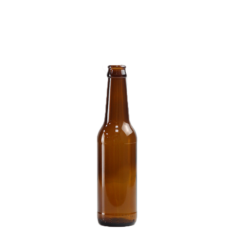 Wholesale 330ml 500ml empty glass amber beer bottle