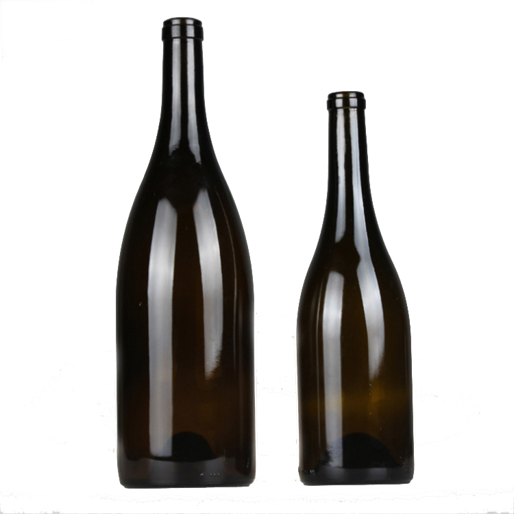 Wholesale 750ml 500ml brown glass wine bottle with cap