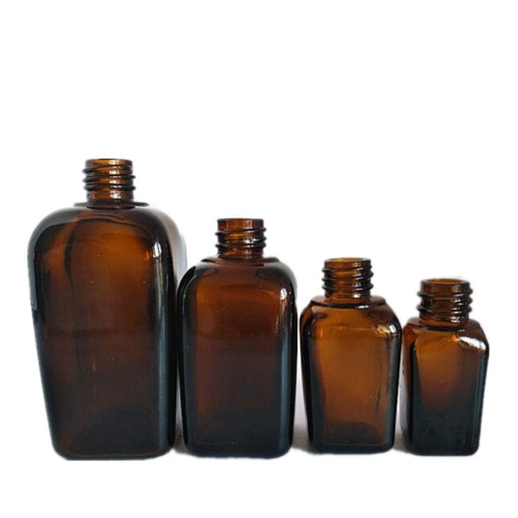 10ml 30ml 50ml 100ml Amber square cosmetic glass essential oil bottle serum dropper bottle