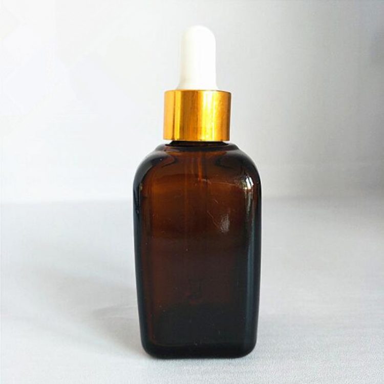 10ml 30ml 50ml 100ml Amber square cosmetic glass essential oil bottle serum dropper bottle