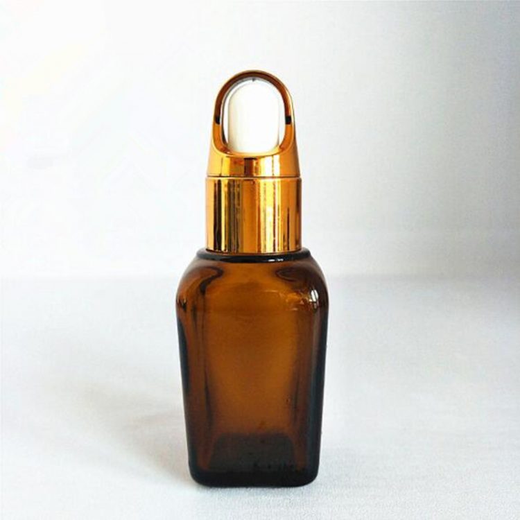 10ml 30ml 50ml 100ml Amber square cosmetic glass essential oil bottle serum dropper bottle