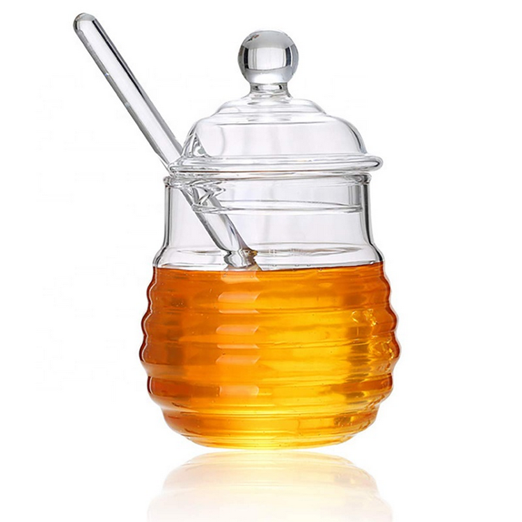 Glass honey jar with lid glass 10 oz honey jar glass jar