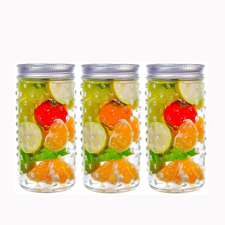 Round shape 350ml Glass Mason Jar for Beverage with Screw Lid