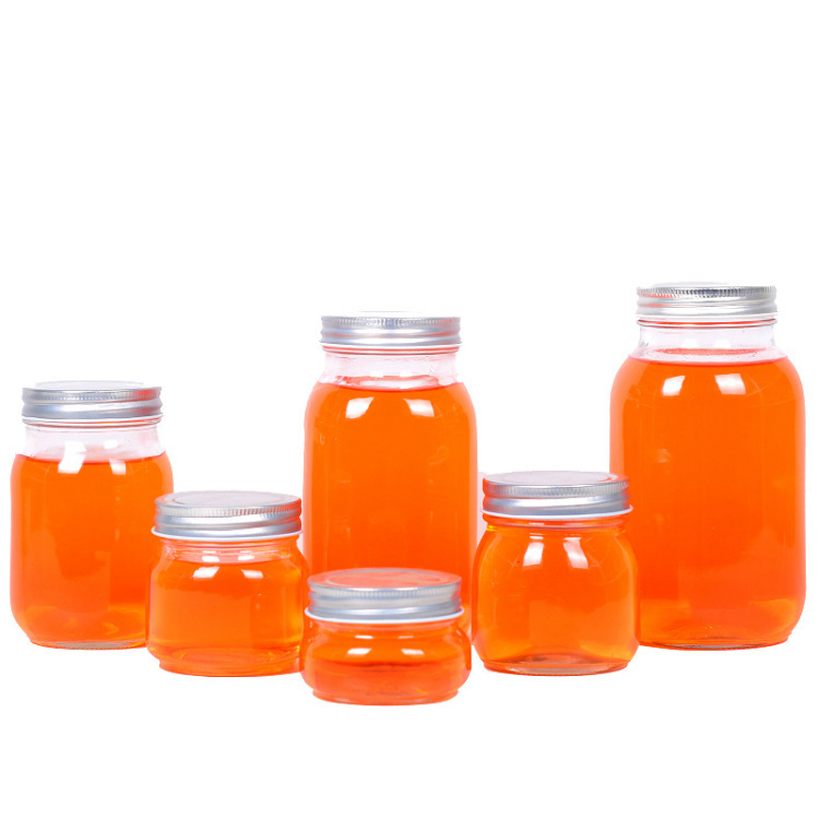 Wholesale airtight glass storage jar food container with cap