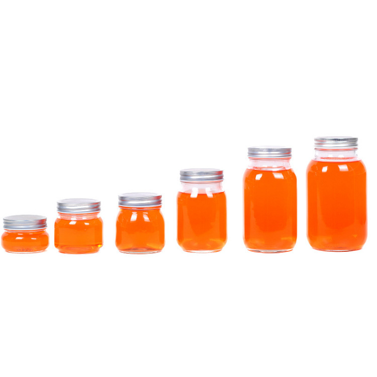 Wholesale airtight glass storage jar food container with cap