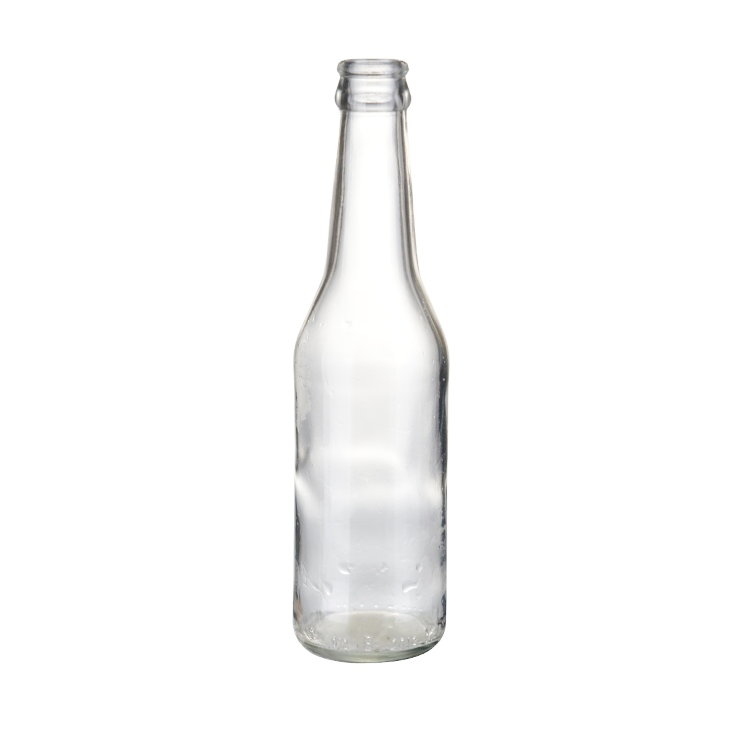 Wholesale popular clear glass bottle 330ml transparent glass beer bottle