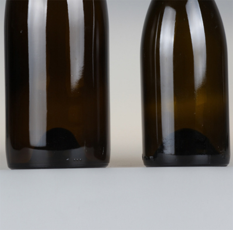 Wholesale 750ml 500ml brown glass wine bottle with cap