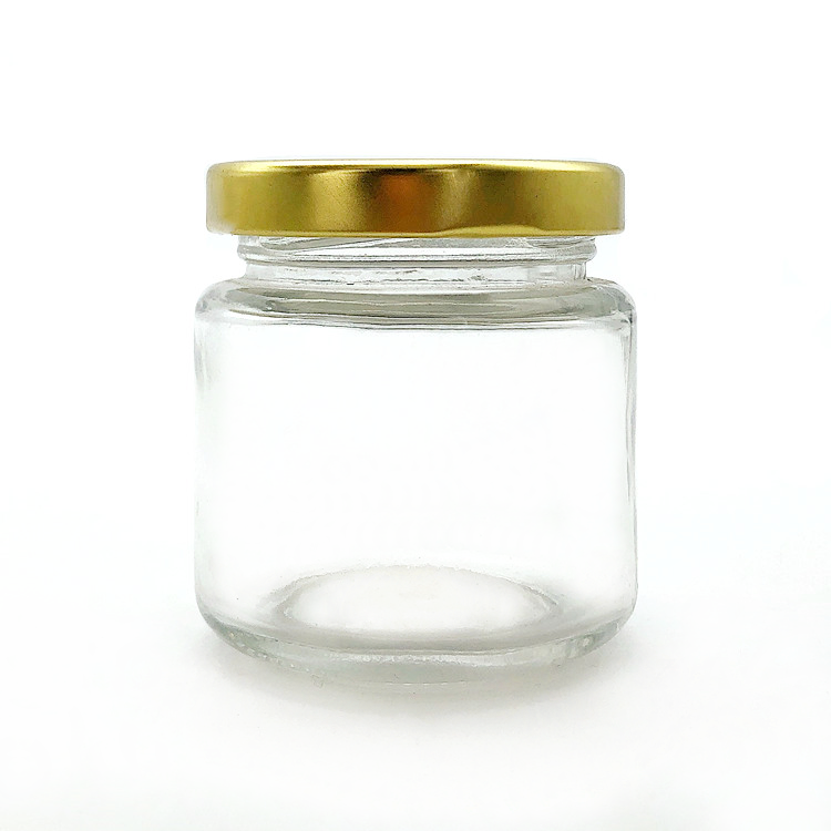 empty 4 oz 100ml round glass jam jar with lid in bulk