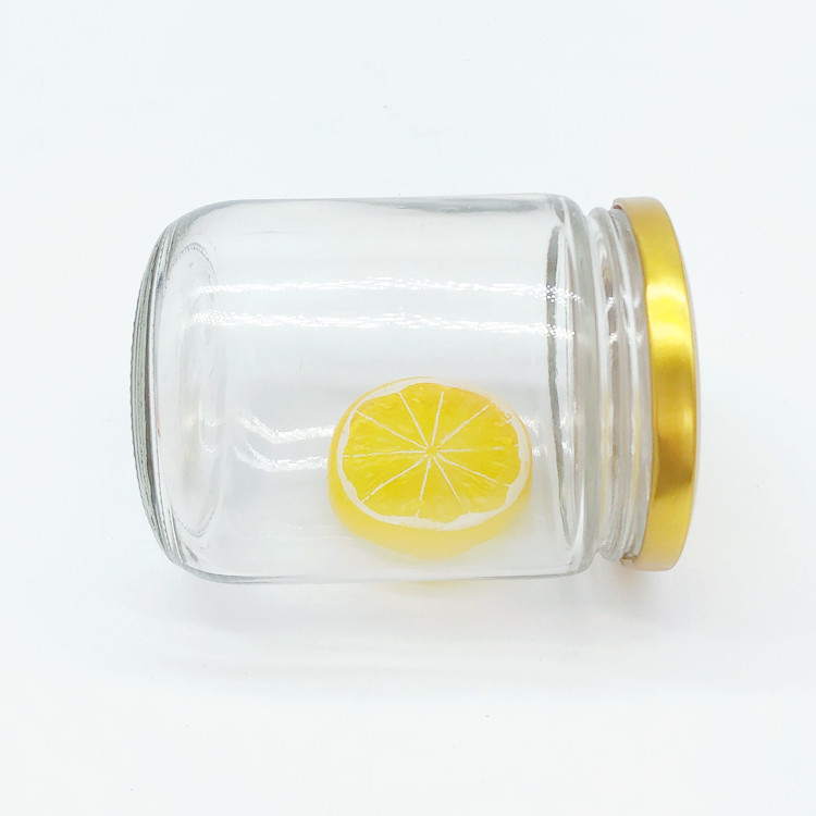 manufacturer wholesale 16oz 450ml round glass container jam jar with lid