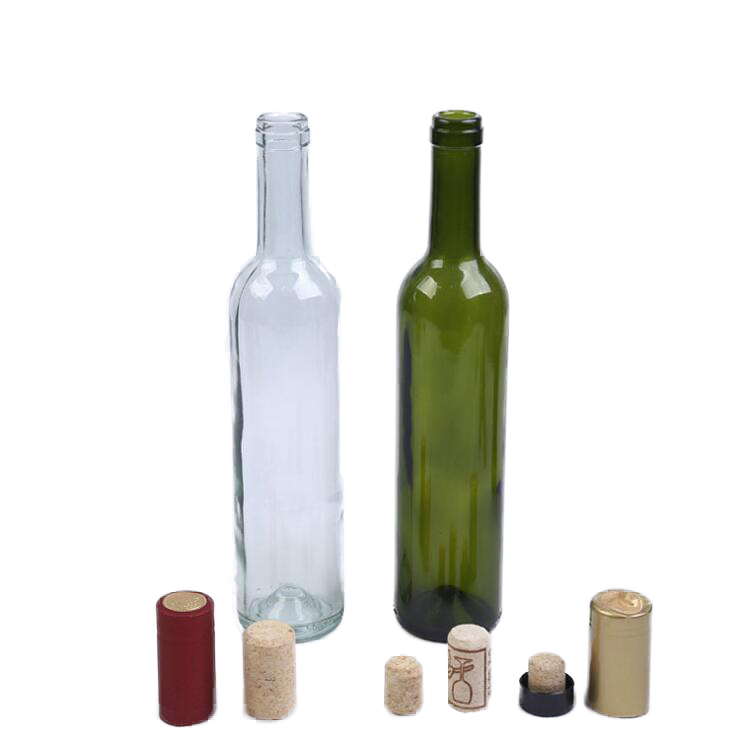 High quality 375ml clear frost ice wine /fruit wine glass bottles with stopper