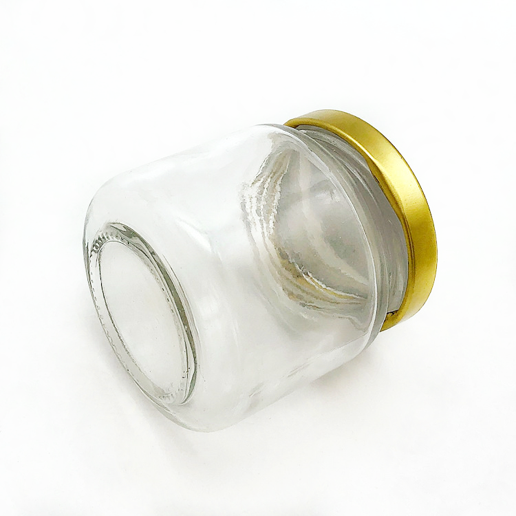 empty 4 oz 100ml round glass jam jar with lid in bulk