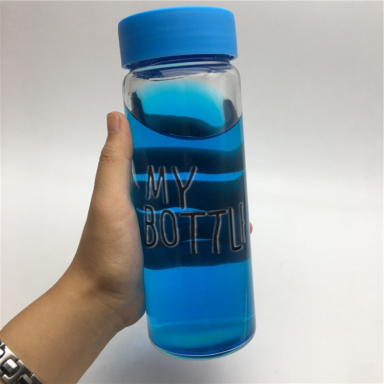 Hot sale Milk Bottle with logo painted glass milk bottle for Hiking drinking 500ml wholesale