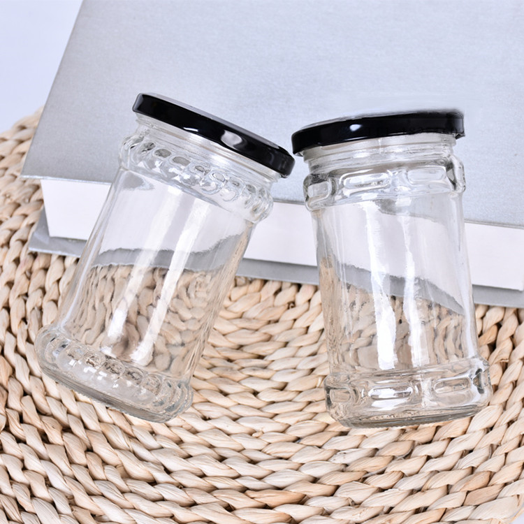 wholesale 100ml-280ml glass canning jars pickle jar with metal lid